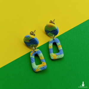 "Nelly II"- kolczyki z gliny polimerowej.