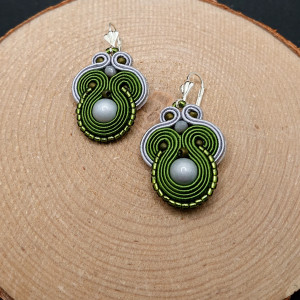 ZIELONO-SZARE KOLCZYKI SUTASZ