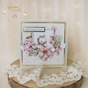 Dziecięca kartka urodzinowa z zebrą "Magnolia 2"GOTOWA