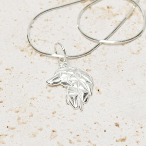Srebrny Naszyjnik Damski Wolf