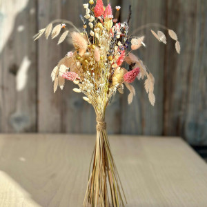 Jesienny bukiet z suszonych kwiatów, do wazonu, dekoracja na stół / komodę