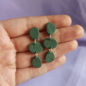 Kolczyki z gliny polimerowej kamyki