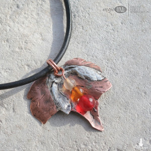 Klonoliść w miedzi i srebrze