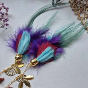 Klipsy pióra dlugie lekkie