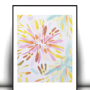 pastelowy plakat A4, mały plakat z kwiatkami, kwiaty plakat, abstrakcja plakat 21x30, boho plakaty na ścianę, kolorowe plakaty do domu, plakaty do biura, nowoczesne plakaty a4