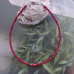 Naszyjnik Choker Krótki Minimalizm Kwarc nasz25