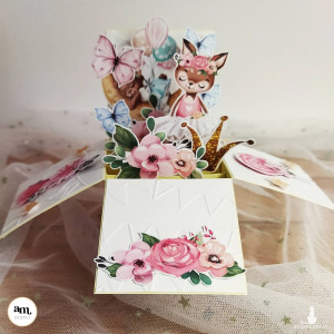 Kartka urodzinowa pop-up dla dziewczynki KPU-02