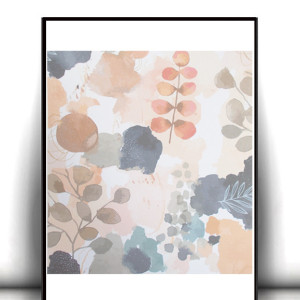 pastelowy plakat A4, boho plakat, liście plakat, rośliny plakat 21x30, kolorowe plakaty do domu, dekoracyjne plakaty 21x30, posters a4, nowoczesny plakat, fajne plakaty,  małe plakaty