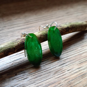 Kolczyki z żywicy epoksydowej - TAJEMNICZY LAS