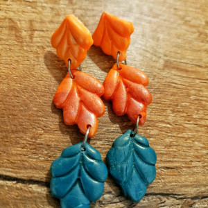Jesienne kolczyki handmade – listki
