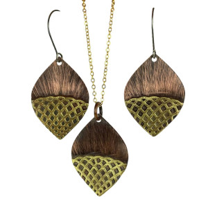 Industrialny komplet z jesiennymi liśćmi c1297