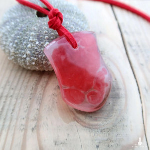 Wisiorek z żywicy epoksydowej - MORNING RASPBERRY