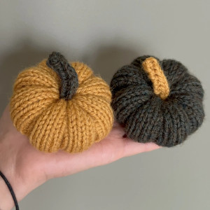 Dynie ozdobne, pomarańczowa i zielona, rozmiar S - komplet 2 szt.