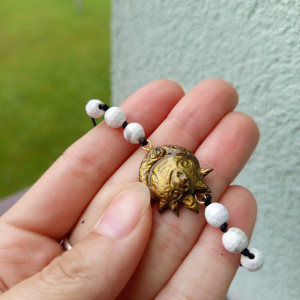 bransoletka z witchcraft z holwitem. idealna na prezent, magic, fantasy, goblincore, fairycore