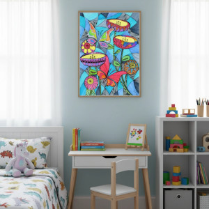 2. MOTYLE - rysunek, plakat. A3