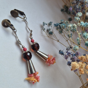 Klipsy boho z mineralami