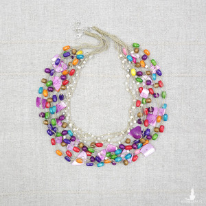 6312 Kolorowy Naszyjnik Boho z Muszelkami