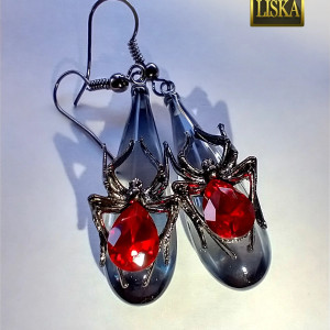 Spider - kolczyki z żywicy