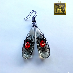 Spider 2 - kolczyki z żywicy