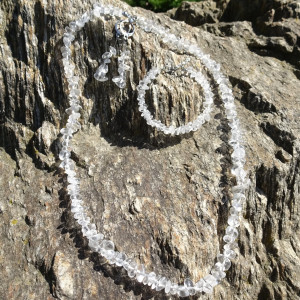 Komplet Kryształ górski Najmocniejszy kamień * CZAROITU CZAR