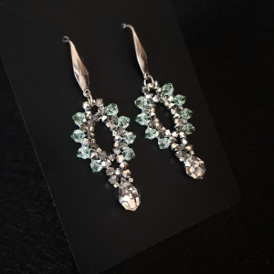 Lekkie, Wiszące Kolczyki "Silver Chrysolite"