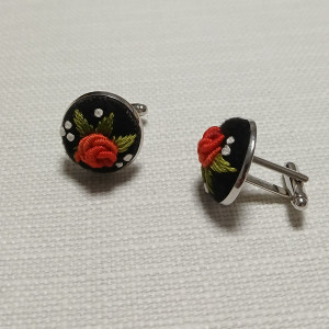 Ręcznie haftowane spinki do mankietów  PALERMO