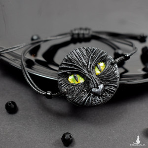 Bransoletka "czarny kot"