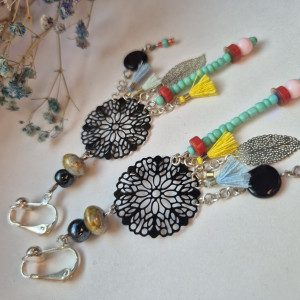 Klipsy boho orient lekkie