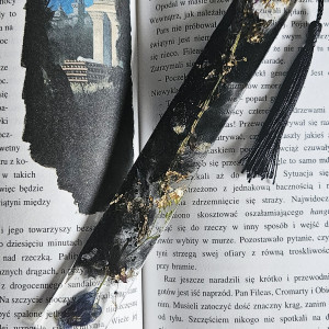 Zakładka z żywicy epoksydowej z płatkami z kwiatami  D22