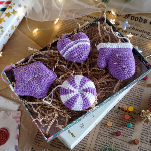 Zestaw ozdob na choinkę, Ozdoby świąteczne, Choinkowe zawieszki