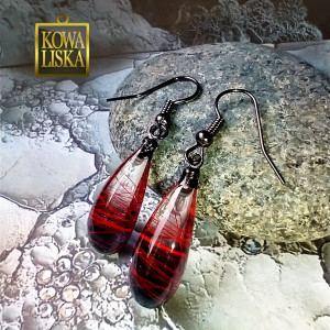 Babie lato - kolczyki z żywicy