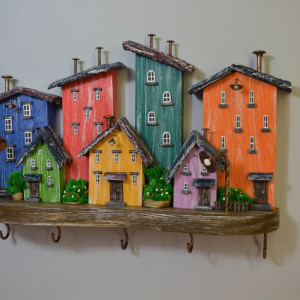 Drewniany wieszak na klucze