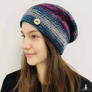 Kolorowa czapka jesienno-zimowa uniwersalna unisex