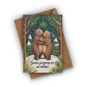 Kartka świąteczna- Święta zaczynają się od miłości