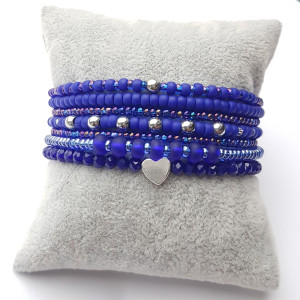 Bransoletka Boho Makrama Sznurek Granat2