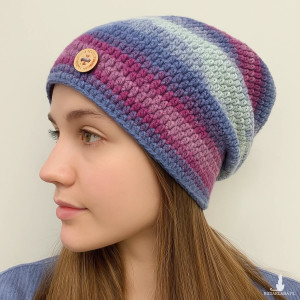 Kolorowa czapka całoroczna przejściowa cienka all season uniwersalna M/L