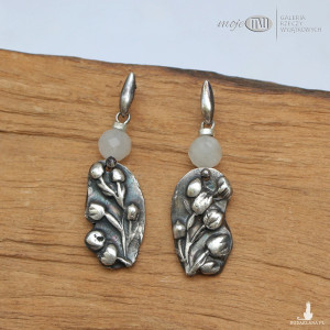 Konwalie w pączkach w srebrze - kolczyki