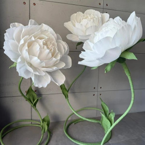 Piwonia z krepiny zestaw 3 szt.