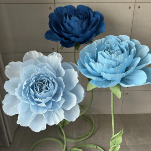 Piwonia z krepiny zestaw 3 szt.