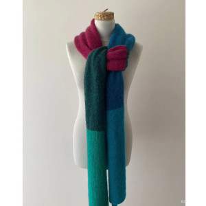 Szal Alpaka Merino Bawełna na drutach