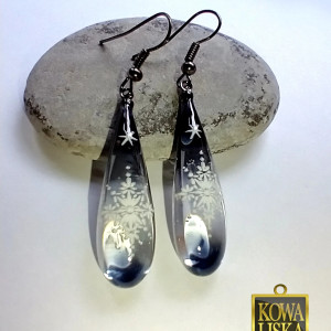 Sopelki - kolczyki z żywicy