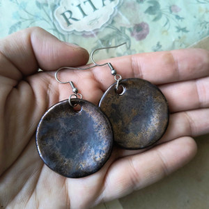 Kolczyki czarne niecki