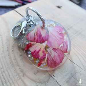 Brelok z żywicy epoksydowej - Pink Kisses