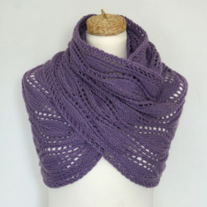 Szal Komin Merino Handmade na drutach OneKi