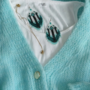 Kolczyki z koralikow