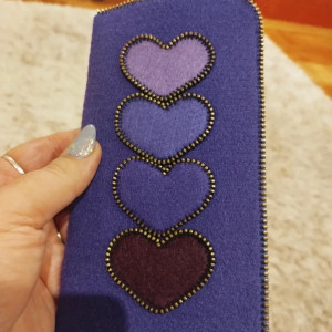 Etui wsuwka na okulary fioletowe