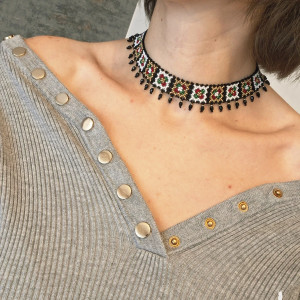 Komplet naszyjnik I bransoletka z koralików