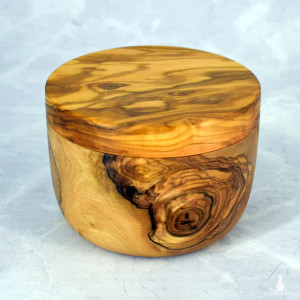 Pojemnik na sól 9,5 cm drewno oliwne