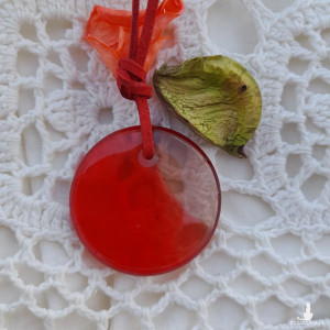 Wisiorek z żywicy epoksydowej - Morning Cherry