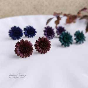 Kolczyki z gerberkami + GRATIS kolczyki serduszka